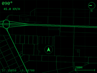 Interfaz de navegación vectorial sin conexión para el ordenador de coche con Raspberry Pi